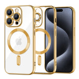 Husa pentru iPhone 15 Pro, Techsuit Lux Crystal MagSafe, argintiu