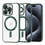 Husa pentru iPhone 15 Pro, Techsuit Lux Crystal MagSafe, albastru