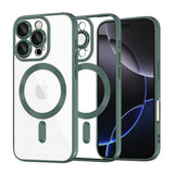 Husa pentru iPhone 16 Pro Max, Techsuit Lux Crystal MagSafe, albastru