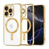 Husa pentru iPhone 16 Pro Max, Techsuit Lux Crystal MagSafe, argintiu