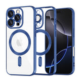 Husa pentru iPhone 16 Pro Max, Techsuit Lux Crystal MagSafe, albastru