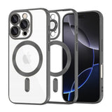 Husa pentru iPhone 16 Pro Max, Techsuit Lux Crystal MagSafe, argintiu