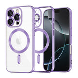 Husa pentru iPhone 16 Pro, Techsuit Lux Crystal MagSafe, mov