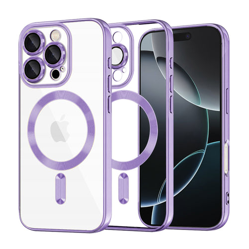 Husa pentru iPhone 16 Pro, Techsuit Lux Crystal MagSafe, mov