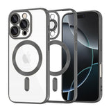 Husa pentru iPhone 16 Pro, Techsuit Lux Crystal MagSafe, argintiu