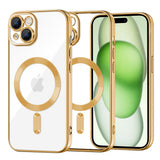 Husa pentru iPhone 15 Plus, Techsuit Lux Crystal MagSafe, argintiu