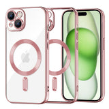 Husa pentru iPhone 15 Plus, Techsuit Lux Crystal MagSafe, argintiu