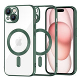 Husa pentru iPhone 15, Techsuit Lux Crystal MagSafe, albastru