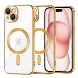 Husa pentru iPhone 15, Techsuit Lux Crystal MagSafe, argintiu