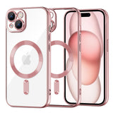 Husa pentru iPhone 15, Techsuit Lux Crystal MagSafe, argintiu