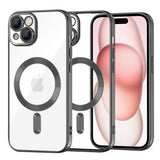 Husa pentru iPhone 15, Techsuit Lux Crystal MagSafe, argintiu