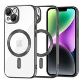 Husa pentru iPhone 14, Techsuit Lux Crystal MagSafe, argintiu