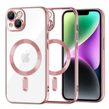 Husa pentru iPhone 14, Techsuit Lux Crystal MagSafe, argintiu