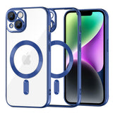 Husa pentru iPhone 14, Techsuit Lux Crystal MagSafe, albastru