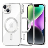 Husa pentru iPhone 14, Techsuit Lux Crystal MagSafe, argintiu
