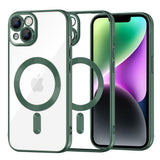 Husa pentru iPhone 14, Techsuit Lux Crystal MagSafe, albastru