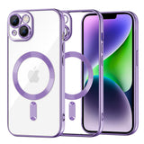 Husa pentru iPhone 14 Plus, Techsuit Lux Crystal MagSafe, mov