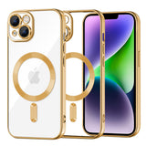 Husa pentru iPhone 14 Plus, Techsuit Lux Crystal MagSafe, argintiu