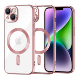 Husa pentru iPhone 14 Plus, Techsuit Lux Crystal MagSafe, argintiu