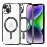 Husa pentru iPhone 14 Plus, Techsuit Lux Crystal MagSafe, argintiu