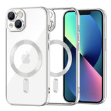 Husa pentru iPhone 13, Techsuit Lux Crystal MagSafe, argintiu