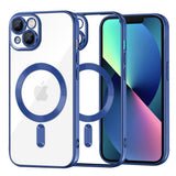 Husa pentru iPhone 13, Techsuit Lux Crystal MagSafe, albastru