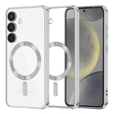 Husa pentru Samsung Galaxy S24, Techsuit Lux Crystal MagSafe, argintiu