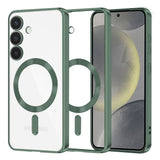 Husa pentru Samsung Galaxy S24, Techsuit Lux Crystal MagSafe, albastru