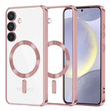 Husa pentru Samsung Galaxy S24 Plus, Techsuit Lux Crystal MagSafe, argintiu