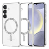 Husa pentru Samsung Galaxy S24 Plus, Techsuit Lux Crystal MagSafe, argintiu