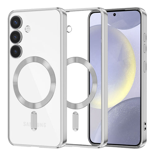 Husa pentru Samsung Galaxy S24 Plus, Techsuit Lux Crystal MagSafe, argintiu