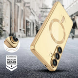 Husa pentru Samsung Galaxy S25 Edge, Techsuit Lux Crystal MagSafe, argintiu