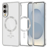 Husa pentru Samsung Galaxy S25 Edge, Techsuit Lux Crystal MagSafe, argintiu