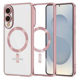 Husa pentru Samsung Galaxy S25 Edge, Techsuit Lux Crystal MagSafe, argintiu