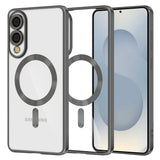 Husa pentru Samsung Galaxy S25 Edge, Techsuit Lux Crystal MagSafe, argintiu