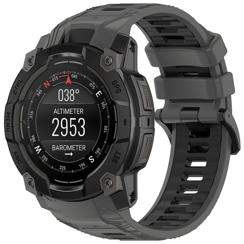Curea pentru Garmin Instinct 3 45mm, Techsuit Watchband (W077), gri