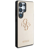 Husa pentru Samsung Galaxy S25 Ultra, Guess Hardcase 4G Grained Big and Classic Logo (GUHCS25LPGT4MBE), bej