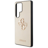 Husa pentru Samsung Galaxy S25 Ultra, Guess Hardcase 4G Grained Big and Classic Logo (GUHCS25LPGT4MBE), bej