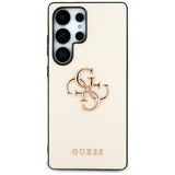 Husa pentru Samsung Galaxy S25 Ultra, Guess Hardcase 4G Grained Big and Classic Logo (GUHCS25LPGT4MBE), bej