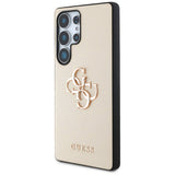 Husa pentru Samsung Galaxy S25 Ultra, Guess Hardcase 4G Grained Big and Classic Logo (GUHCS25LPGT4MBE), bej