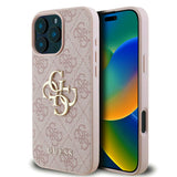Husa pentru iPhone 16 Pro, Guess Hardcase 4G Big Logo (GUHCP16L4GMGPI), roz