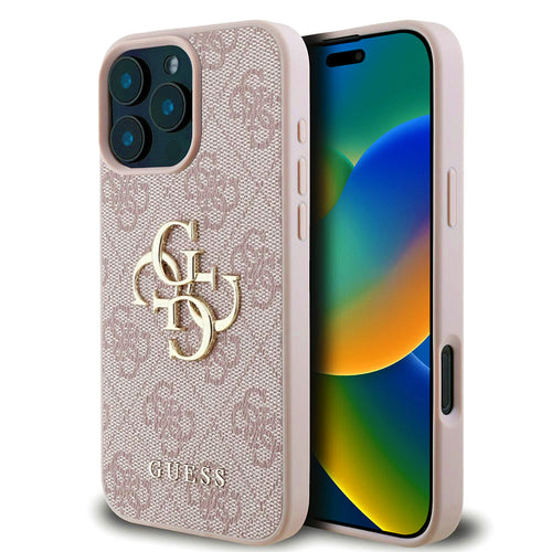 Husa pentru iPhone 16 Pro, Guess Hardcase 4G Big Logo (GUHCP16L4GMGPI), roz