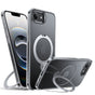 Husa pentru iPhone 16e, Torras Ostand Spin MagSafe Series, transparenta