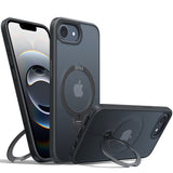 Husa pentru iPhone 16e, Torras Ostand Spin MagSafe Series, negru