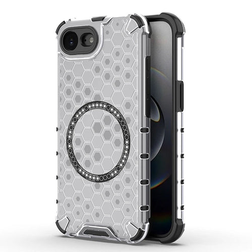 Husa pentru iPhone 16e, Techsuit HoneyComb Shield MagSafe, alb