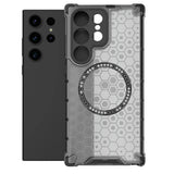 Husa pentru Samsung Galaxy S24 Ultra, Techsuit HoneyComb Shield MagSafe, alb