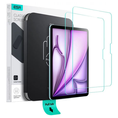Folie de protectie pentru iPad Air 13 (2024), ESR Tempered Glass Screen Protector UltraFit Tray (2 pack)