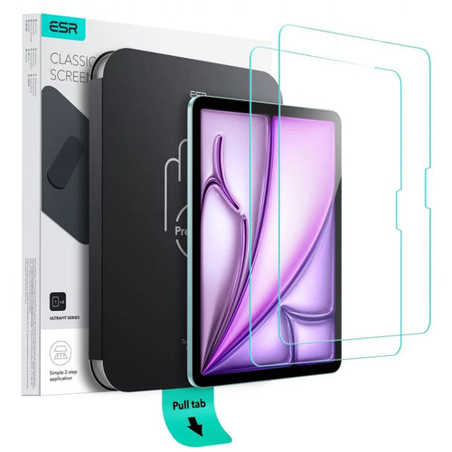 Folie de protectie pentru iPad Air 11 (2024), ESR Tempered Glass Screen Protector UltraFit Tray (2 pack)