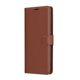Husa pentru Xiaomi Redmi Note 14 5G, Techsuit Leather Folio, maro