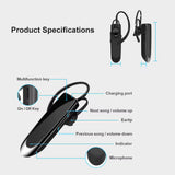 Casca Bluetooth Techsuit Premium Bluetooth Headset UrbanEar (CB1), HandsFree, Type-C, Noise Cancelling, Light & Comfortable, negru